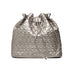 Zaino argento in similpelle trapuntata con applicazione di borchie Lora Ferres, Borse e accessori Donna, SKU b515000069, Immagine 0